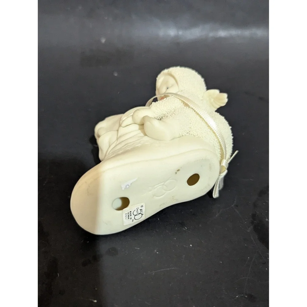 Dept 56 Snowbabies Walrus in a Boot Porcelain Christmas Ornament Cream‎ White